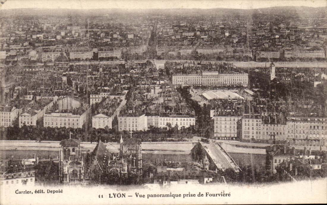 Panoramische Ansicht die Lyon-CPA vertreten von Fourviere