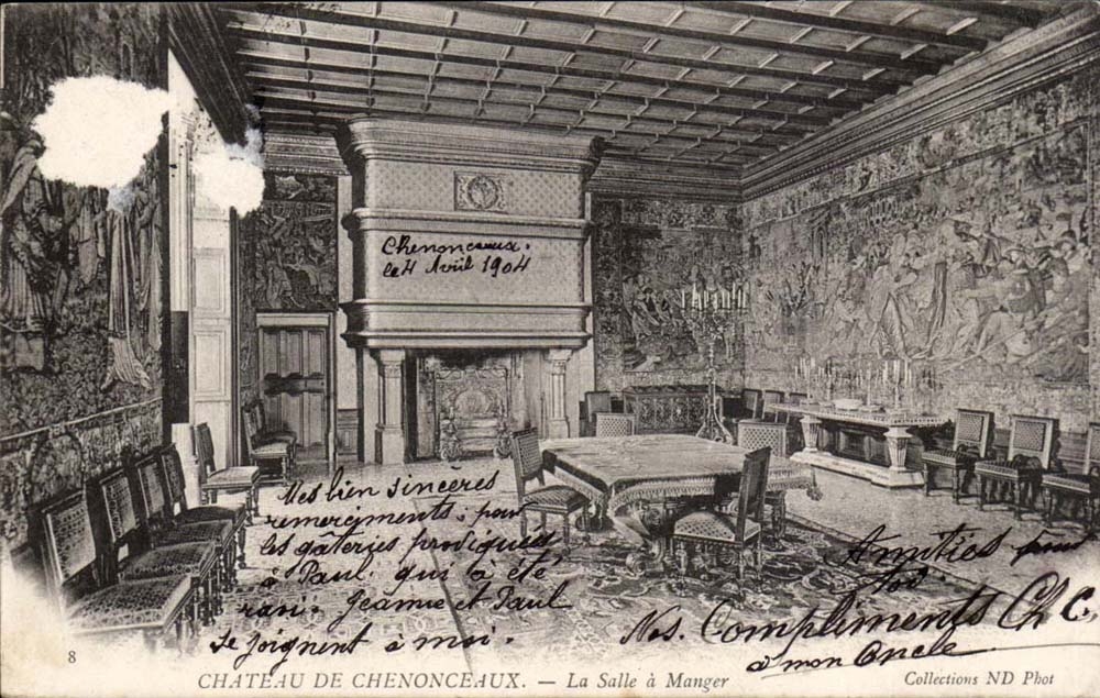 Schloss Chenonceaux CPA des Esszimmers
