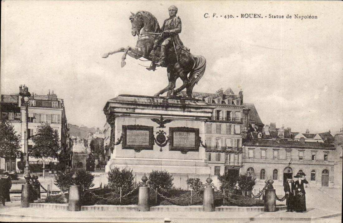 Rouen CPA Statue of Napoleon
