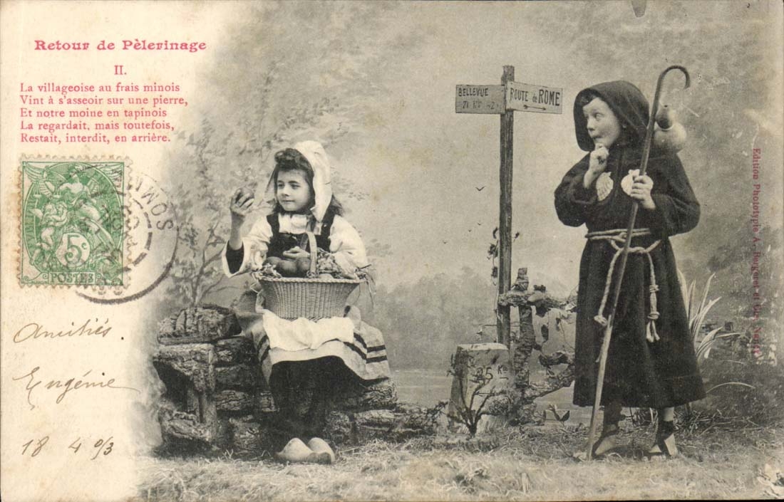 CPA Return of pilgrimage (children)