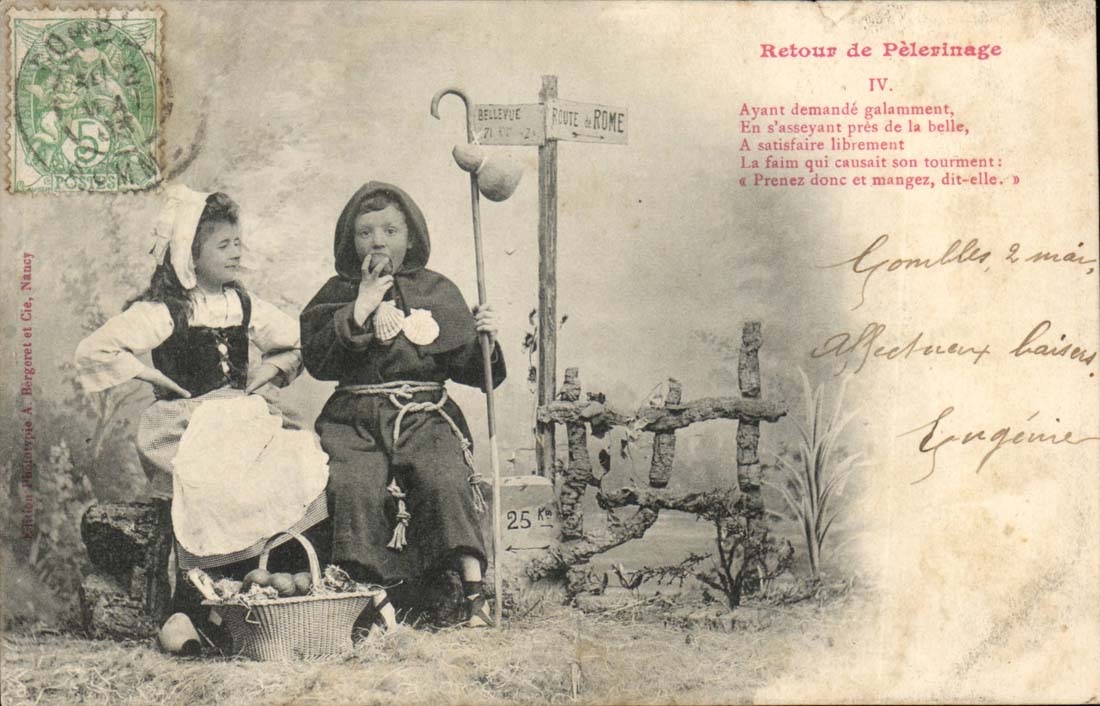 CPA Return of pilgrimage (children)