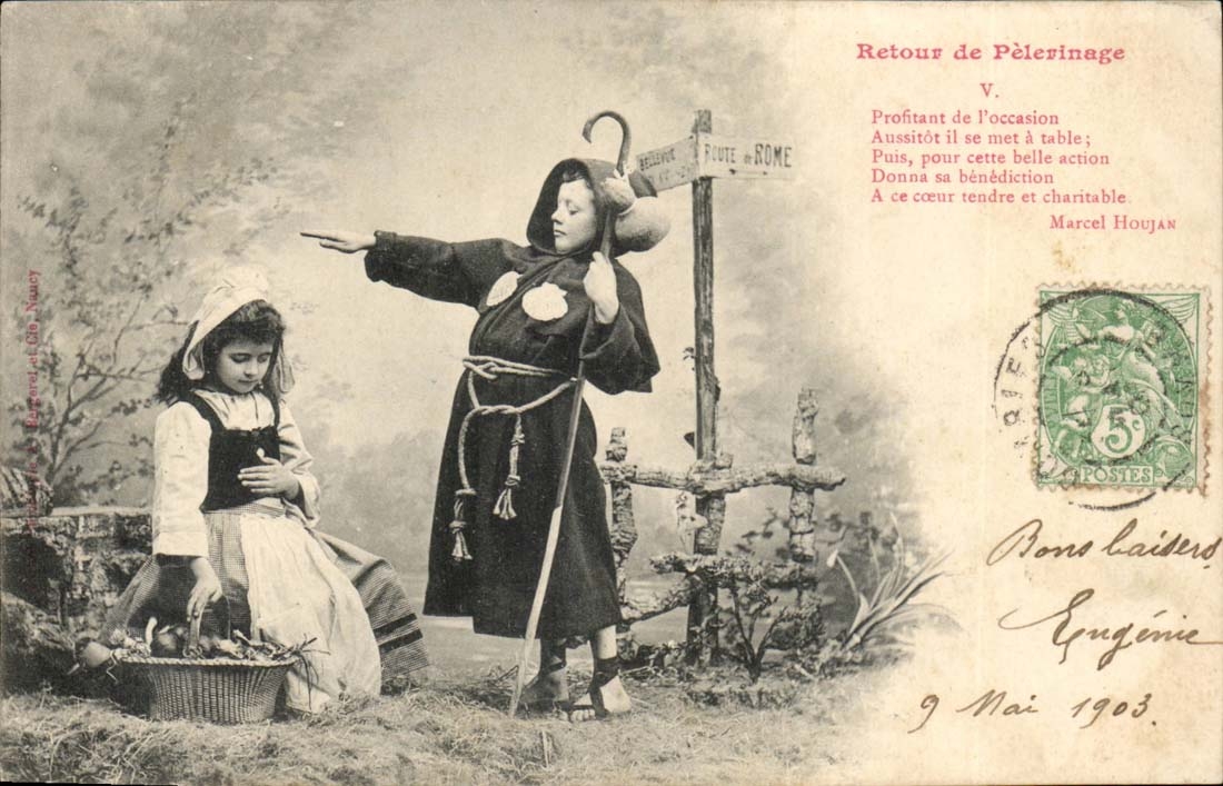 CPA Return of pilgrimage (children)