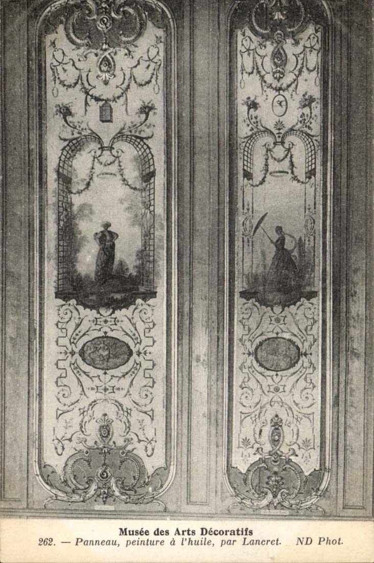 Museum of Decorative Arts CPA Panel oil-base paint by Lancret