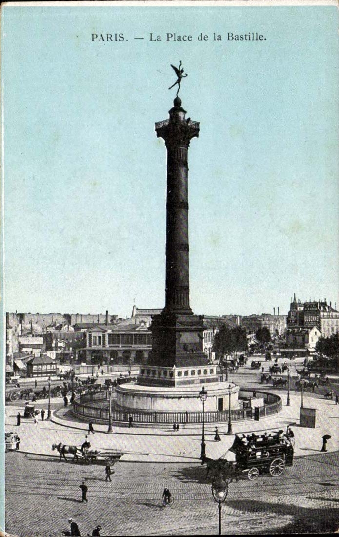 Paris CPA der Ort der Bastille