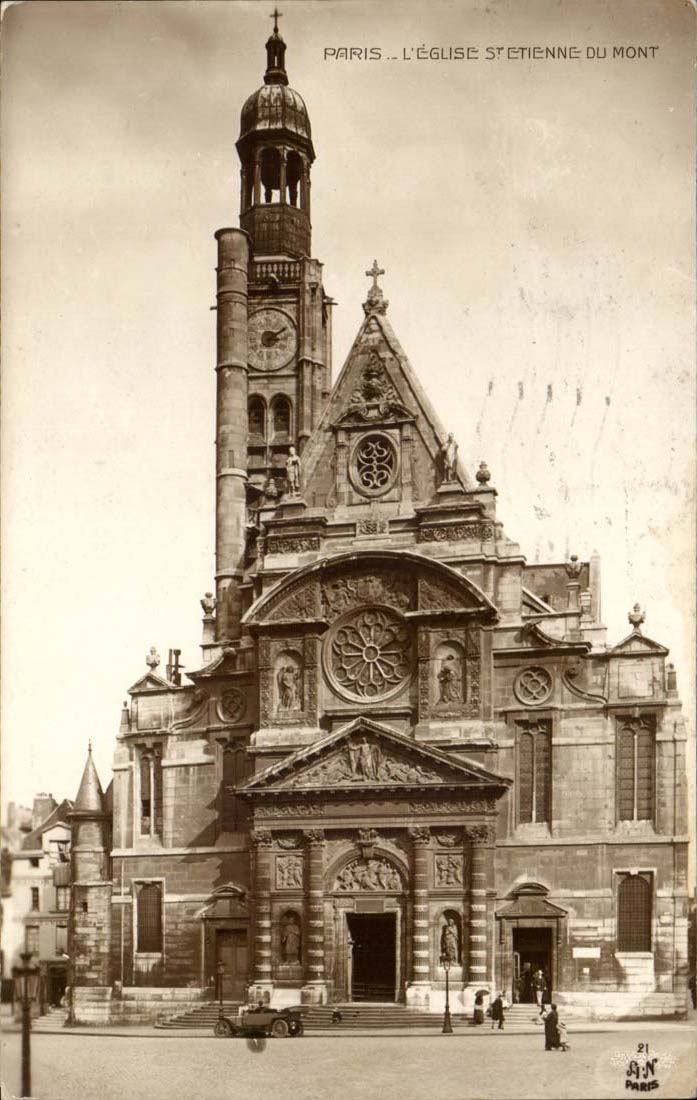 Paris CPA die Kirche St Etienne der Einfassung