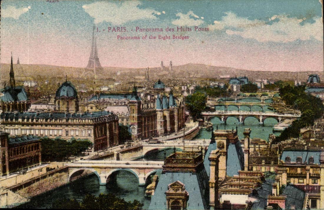 Panorama Paris-CPA der acht Brucken