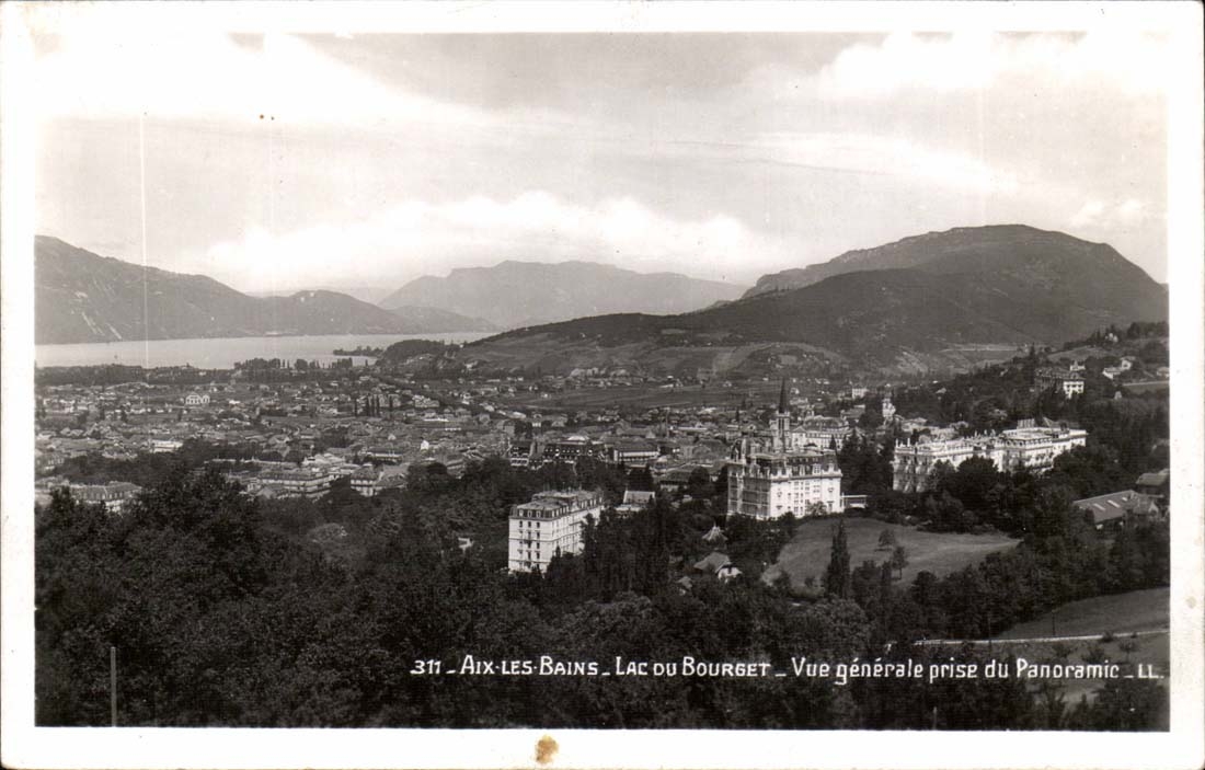 Aix-les-Bains - See von Le Bourget View vertreten von panoramischem - CPA