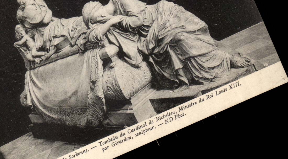 Paris - 5 - Church of the Sorbonne - Tomb of the Cardinal of Richelieu Minister for King LouisXIII by Girardon- CPA