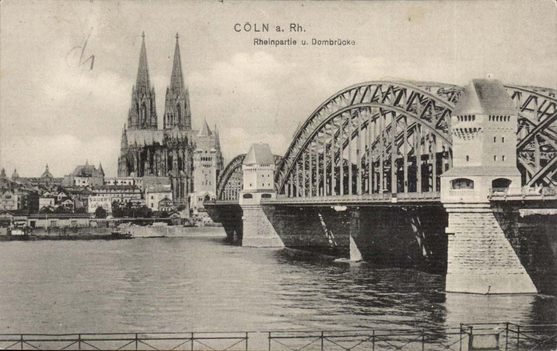 Koeln - Coeln - Cologne - Germany - Germany - Rheinpartie und Dombruecke - CPA