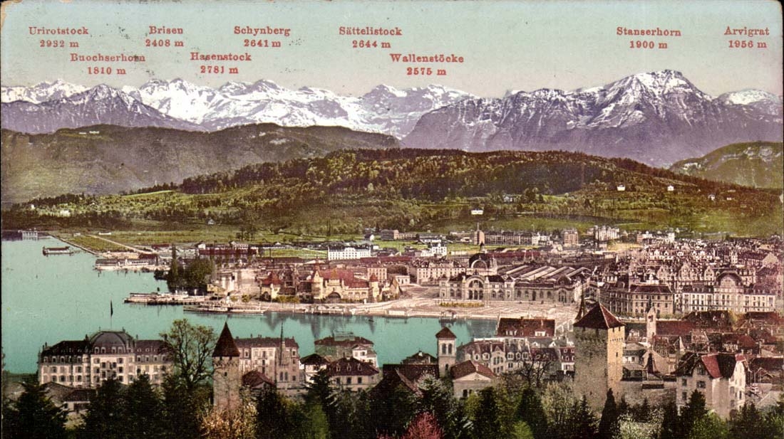 Switzerland - Lucerne - Luzern und die Alpen - CPA