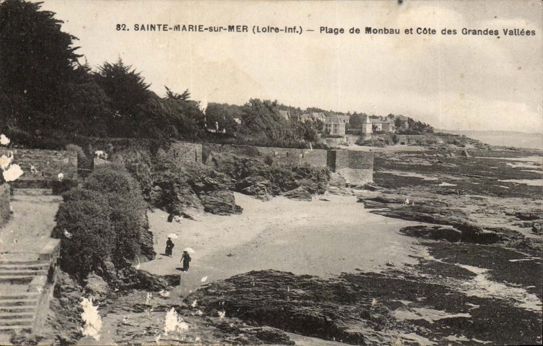 Sainte Marie on Sea - Beach of Monbau and Cote of Large Valleys CPA