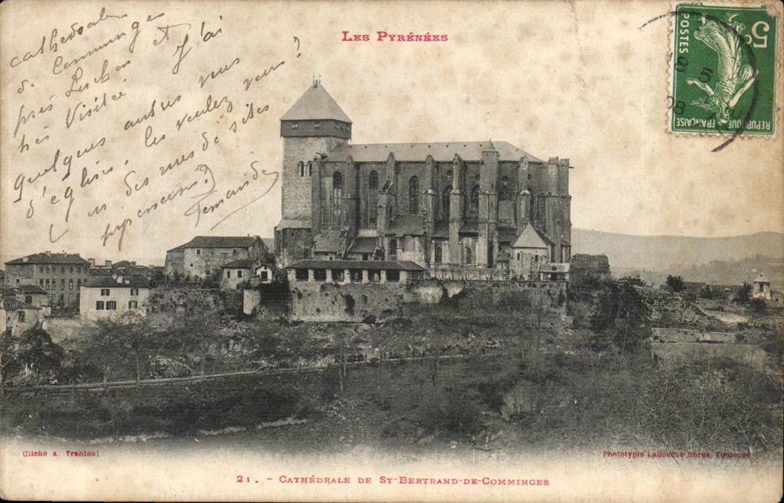 The Pyrenees Cathedral of St Bertand de Comminges - CPA