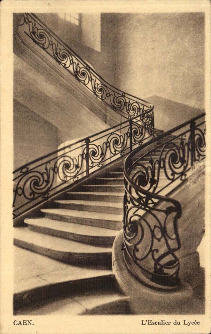 Caen - Staircase of the College - CPA