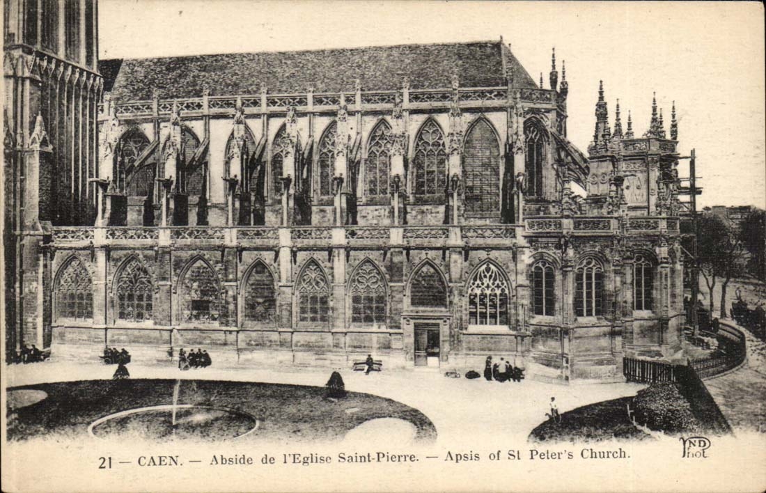 Caen - Kirche-Saint Pierre-Detail von L Apse CPA
