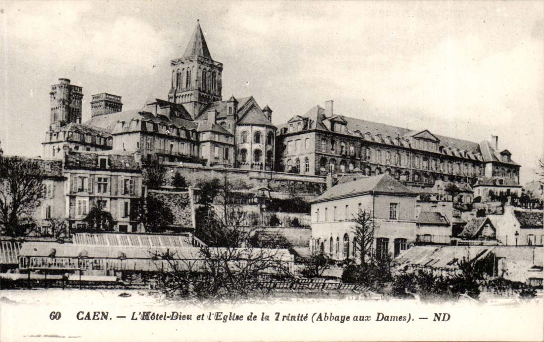 Caen - der Hotel-Gott und die Kirche von der Dreiheit - CPA
