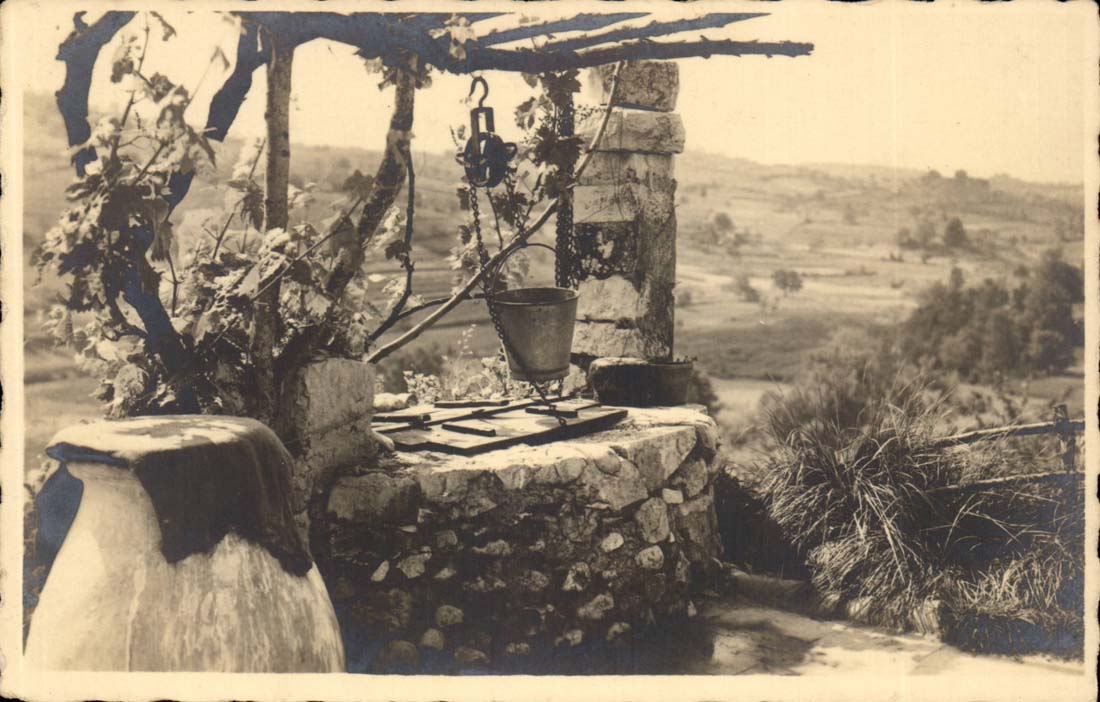 Massazurblau - in der Landschaft - CPA