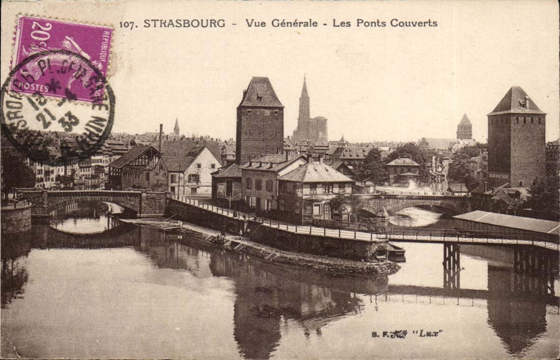 Strassburg - Ansicht - die Brucke bedeckt - CPA