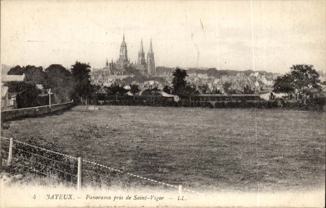 Bayeux - Panorama close to Saint Vigor CPA