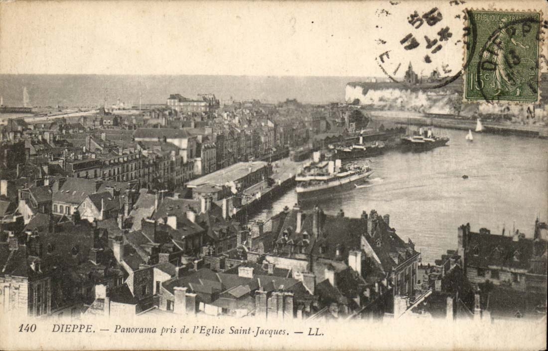 Dieppe - heiliges Panorama der Kirche Jacques - CPA