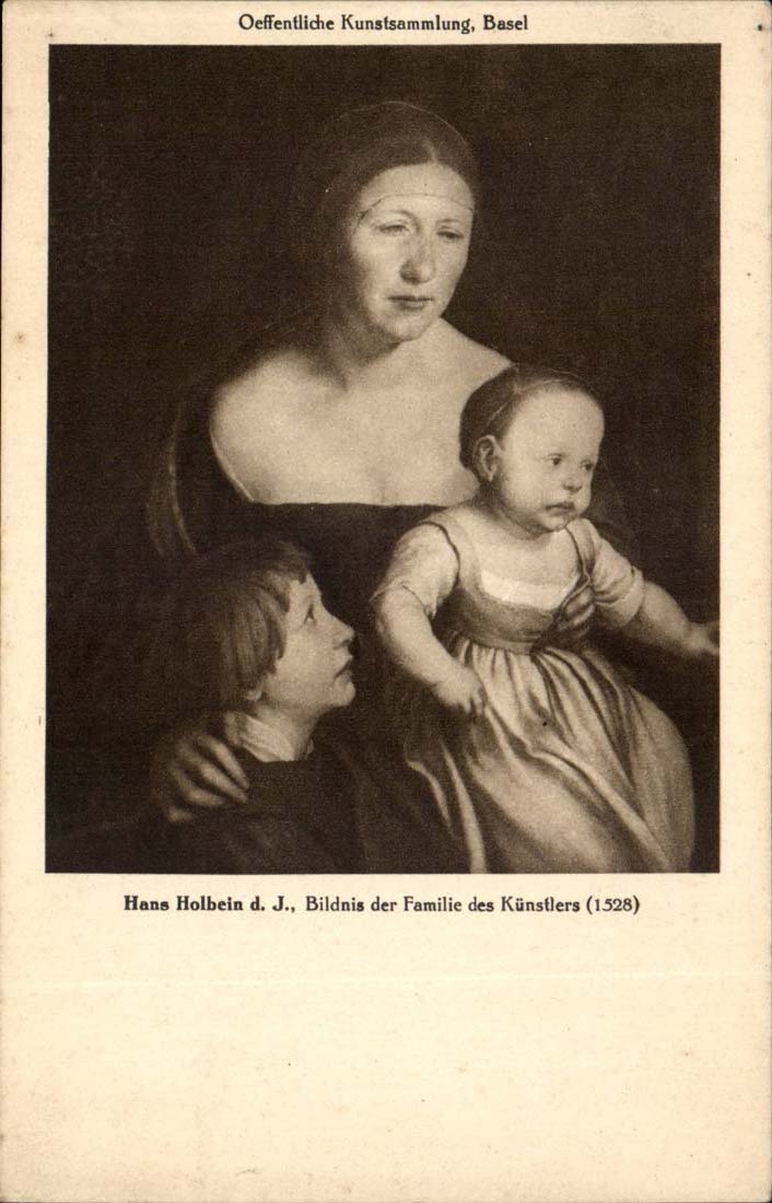 Oeffenliche Kunstsammlung Basel - Hans Holbein Bildnis von Familie Kuenstlers 1528 - CPA