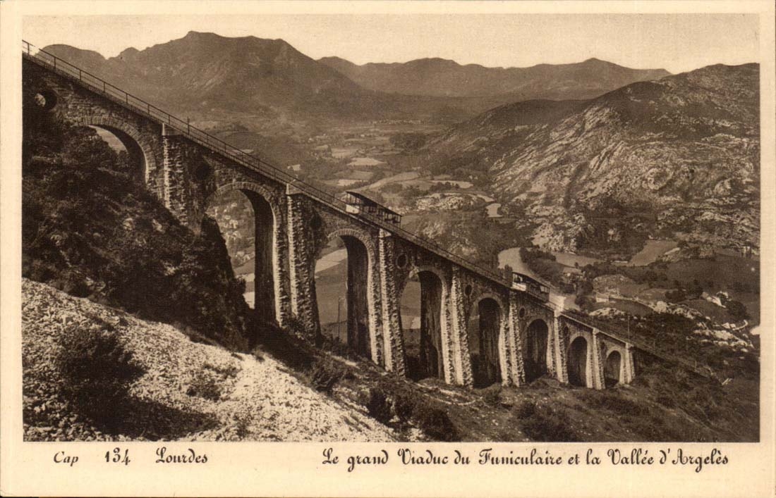 Lourdes - higher Station of the Funicular At the Valley of Angeles - CPA