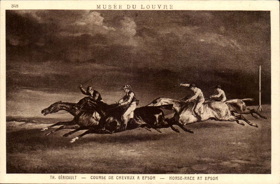 Gericault - Pferd-Rennen hat Epsom - CPA