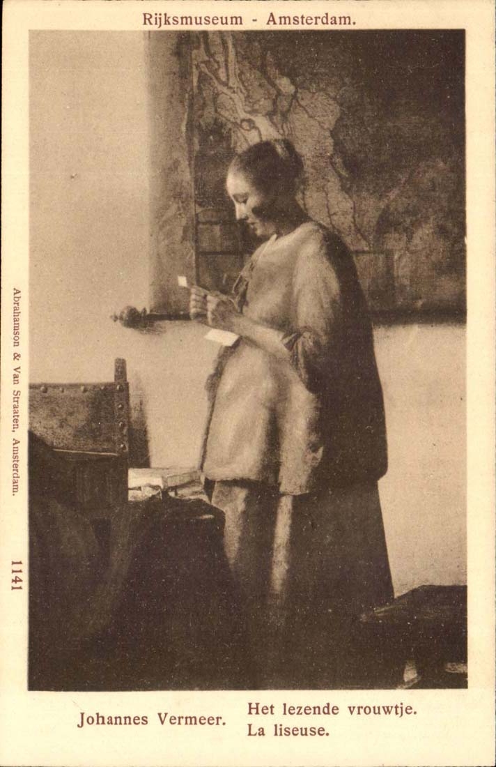 Johannes Vermeer Amsterdam Het lezende vrouwtje La Liseuse - CPA 