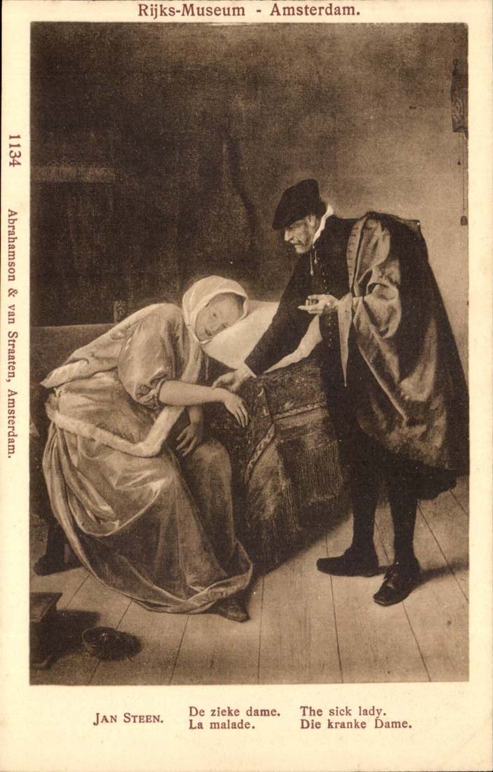 Jan Steen Amsterdam De Zieke dame La Malade The sick Lady - CPA 