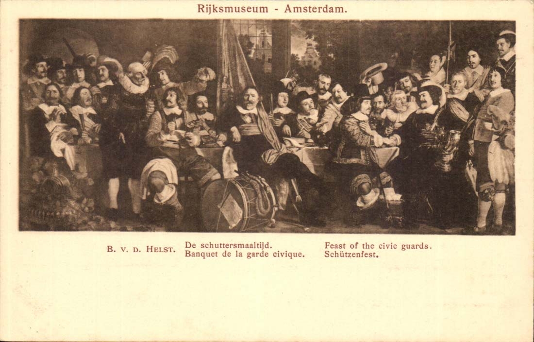 Helt - De Schuttersmaaltijd banquet de la garde civique Feast of the civic gaurds Schuetenfest Amsterdam - CPA 