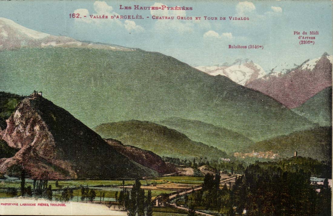 Hohes Pyranees Tal Argeles Gelos des Schlosses und Ausflug von Vidalgos - CPA