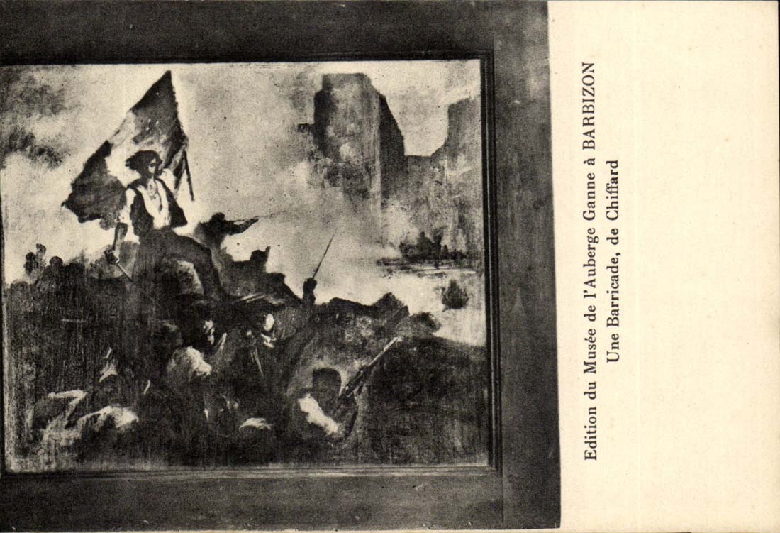 Edition de Musee de l'Auberge Ganne a Barbizon Une Barricade de Chiffard - CPA 