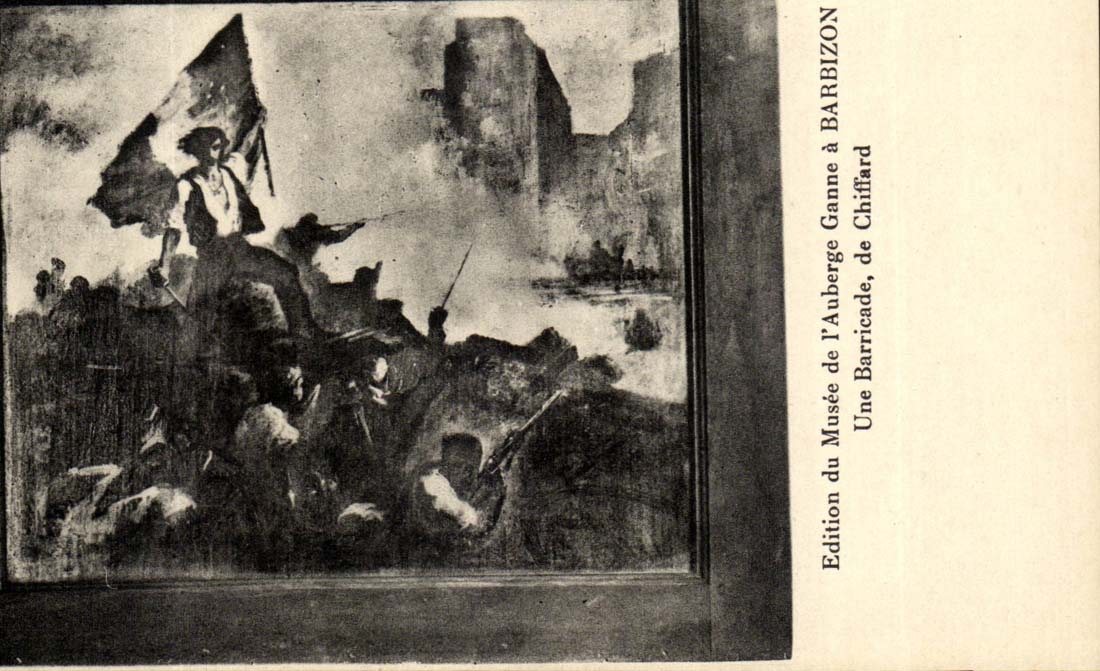 Edition de Musee de l'Auberge Ganne a Barbizon Une Barricade de Chiffard - CPA 