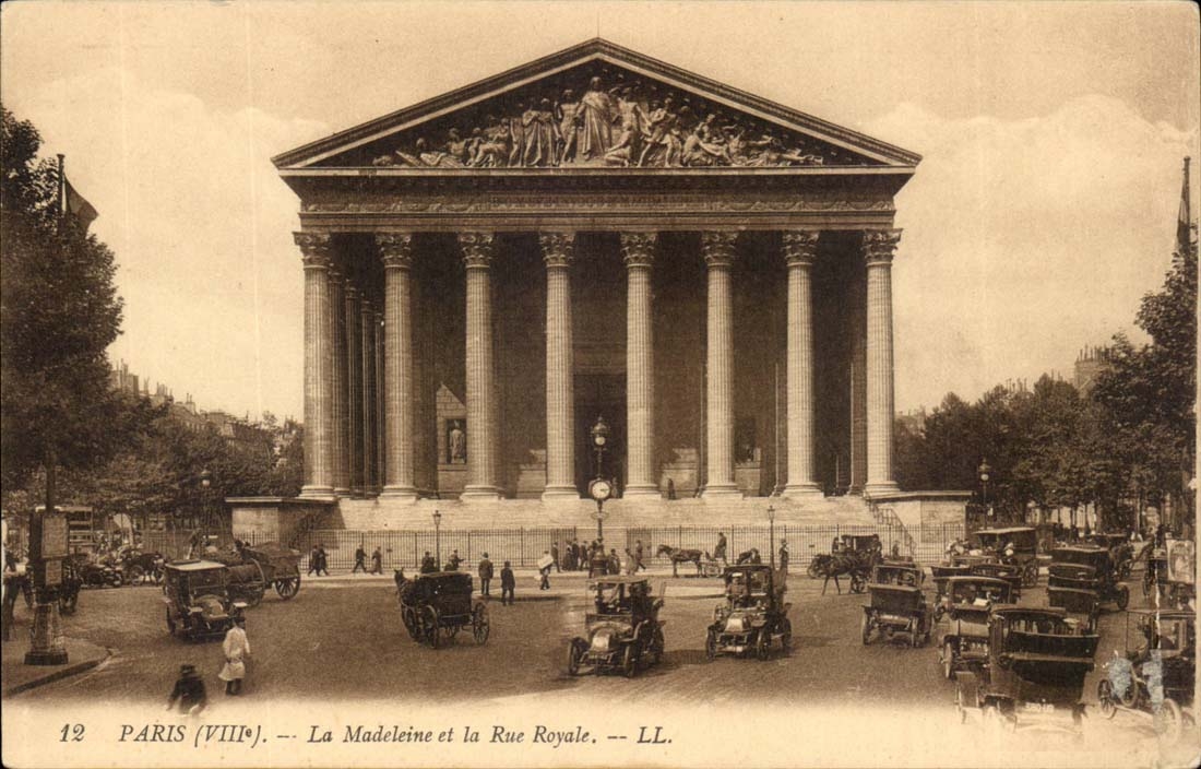 Paris 8 the Madeleine and the automobile Royal Street - CPA