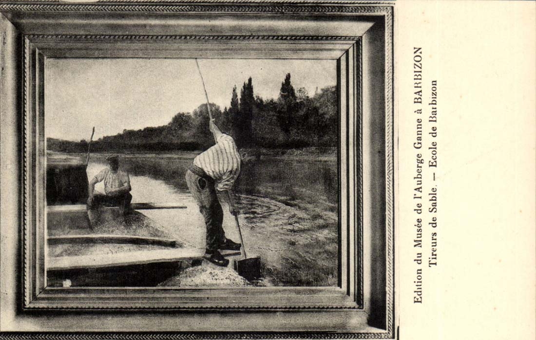 Edition de la Musee de l'Auberge Ganne a Barbizon Tireurs de Sable Ecole de Barbizon- CPA 