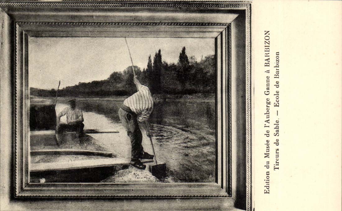 Edition de la Musee de l'Auberge Ganne a Barbizon Tireurs de Sable Ecole de Barbizon- CPA 