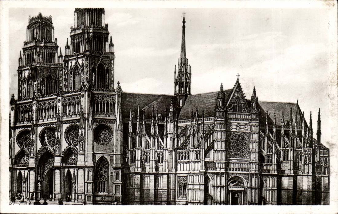 Orleans - the Cathedral Gothic Church Style Varies CPA