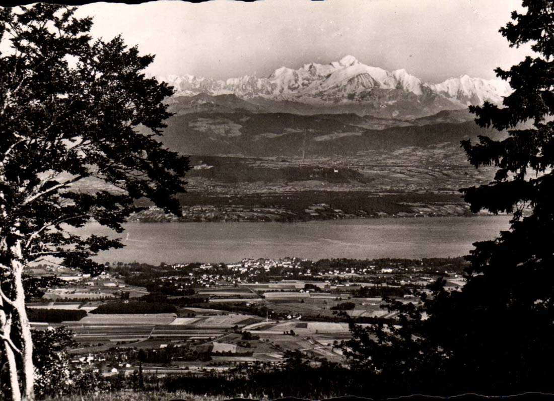 The Lake Leman and Mont Blanc seen of the Collar of Sickle CPA