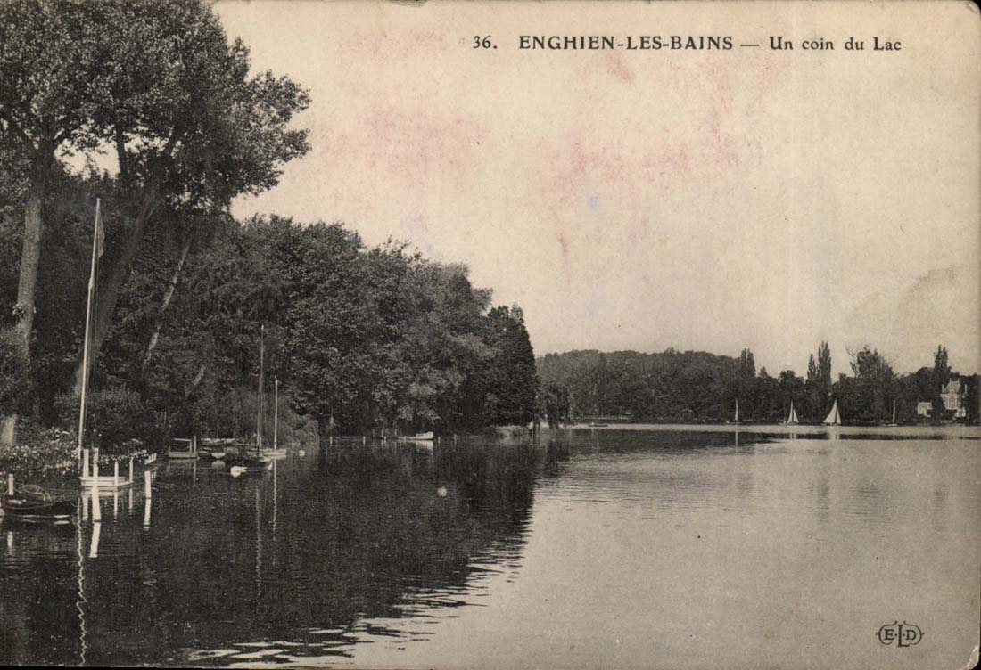 Enghien les Bains - a Corner of Lake CPA