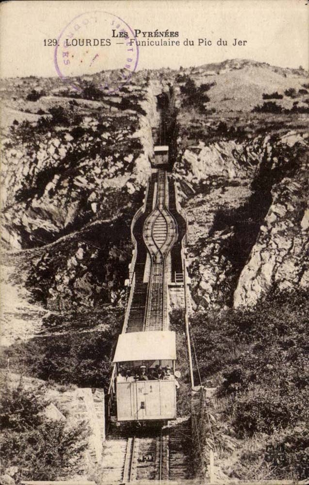 Lourdes - Funicular of the Peak of Jer - CPA