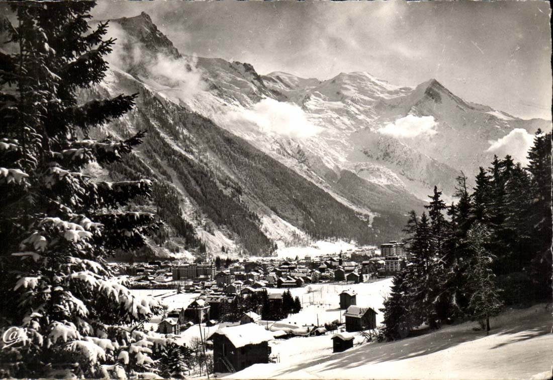 Chamonix - Mont Blanc en hiver Vue Generale - CPA 