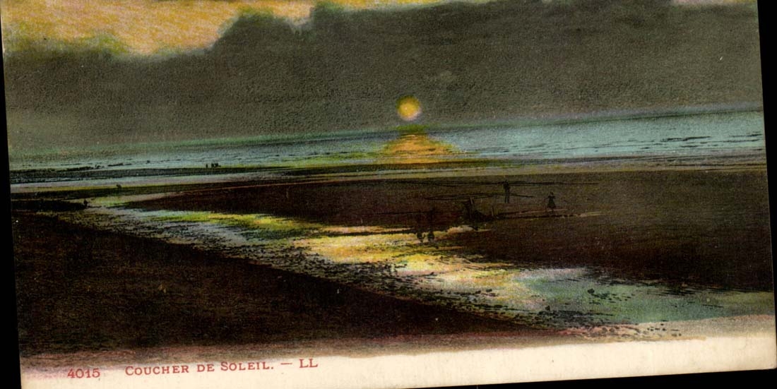 Sunset - Sunset At the Beach - CPA