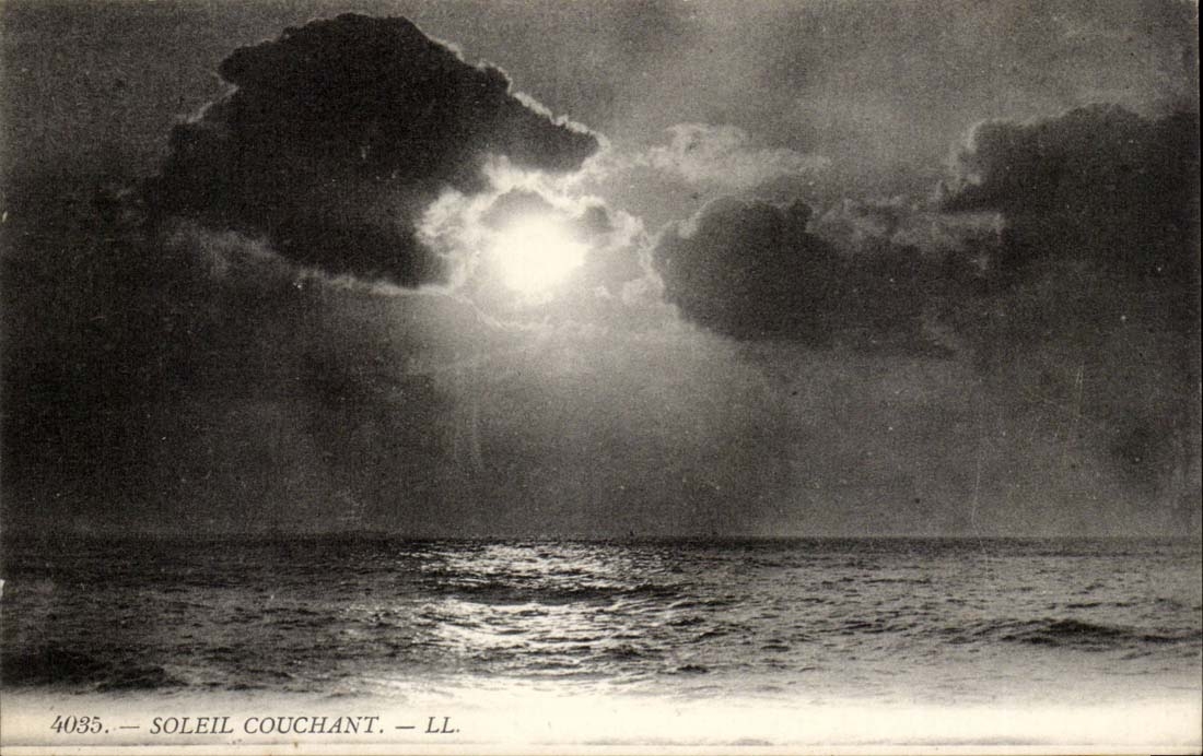 Sunset - Sunset At the Beach - CPA