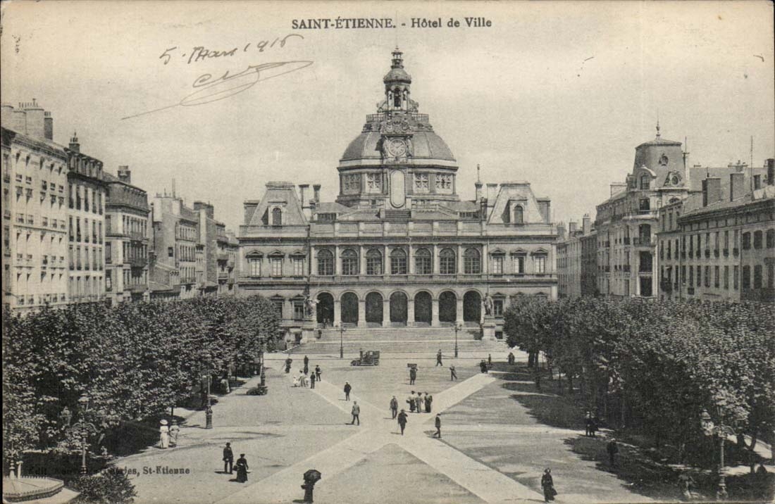Saint Etienne - Town hall - CPA