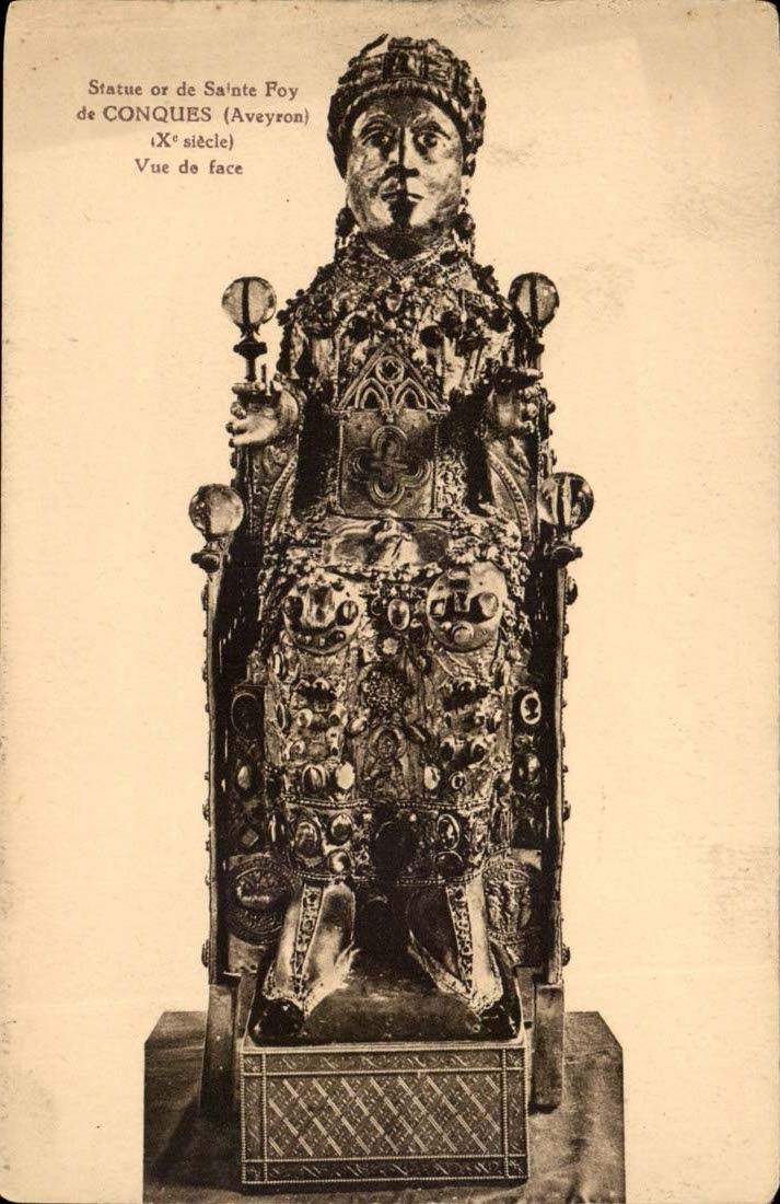 Averyron - Sttue of gold of Sainte Foy de Conques - X Century Front view - CPA