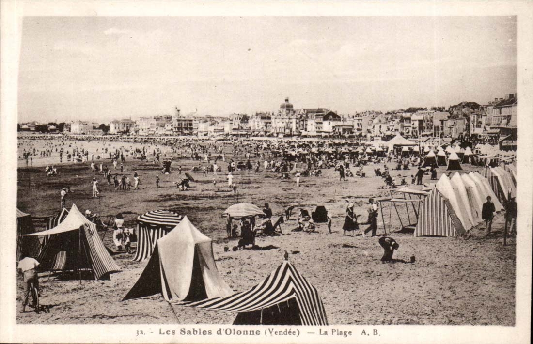 Sables d'Olonne - der Strand - CPA