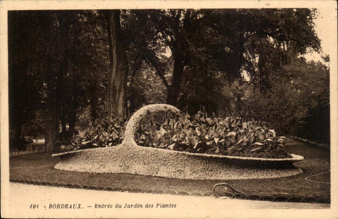 Bordeaux - Entrance of the botanical garden - CPA