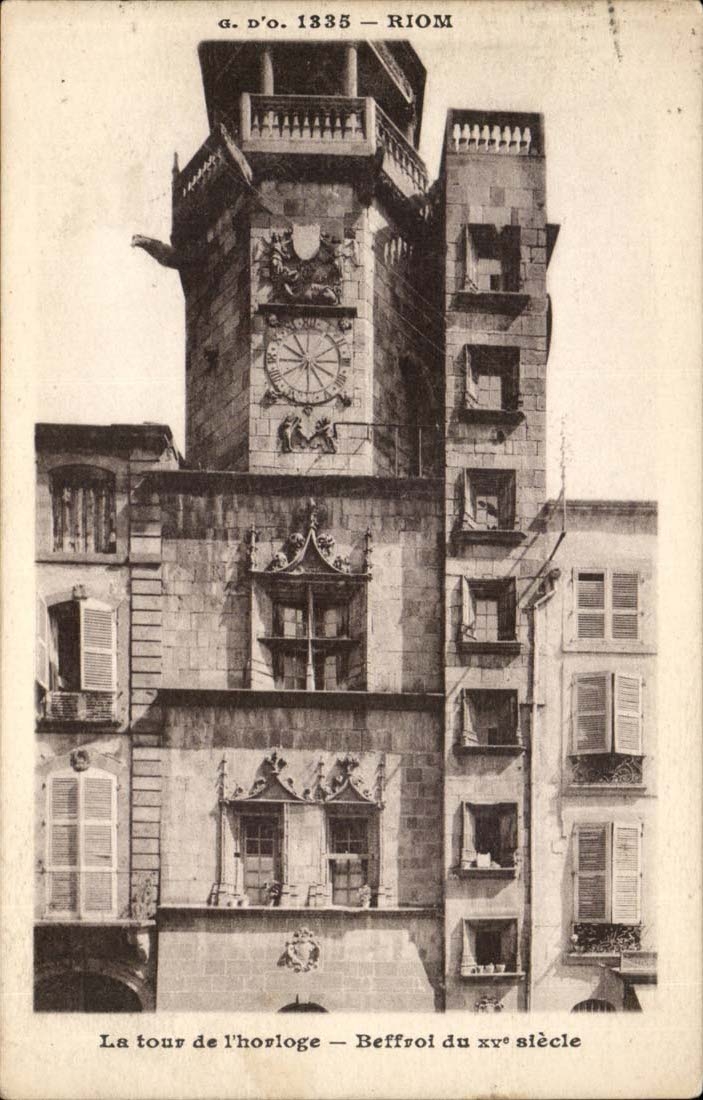 Riom - Le Tour de l'Horloge Beffroi de XV siecle CPA