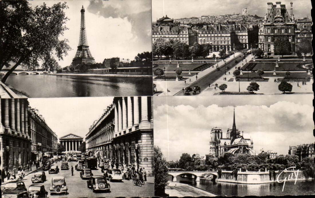 Paris - Souvenir - 1955 - CPA 