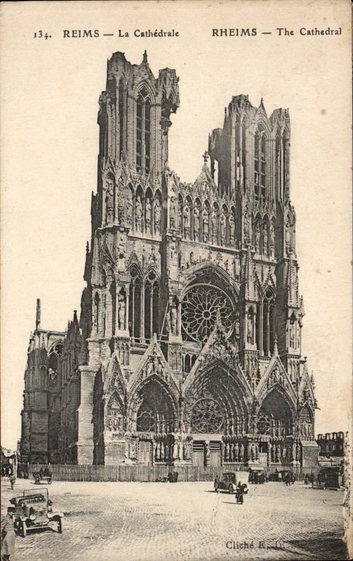 Reims - die Kathedrale - CPA