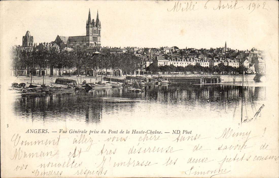 Angers - View taken Bridge of the High Chain - CPA